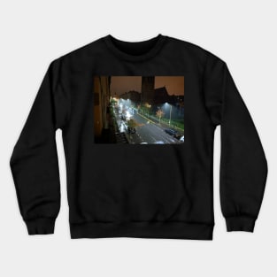 Edinburgh Night Rain Street Crewneck Sweatshirt